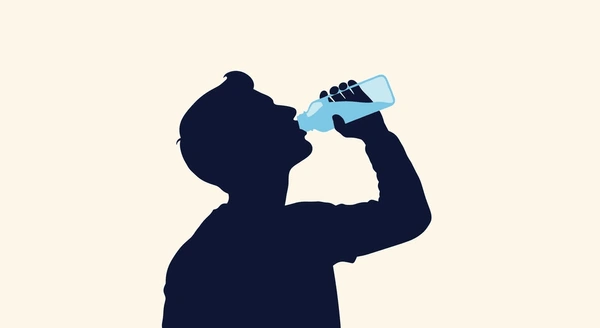 Illustration representing mindful nourishment and healthy hydration habits