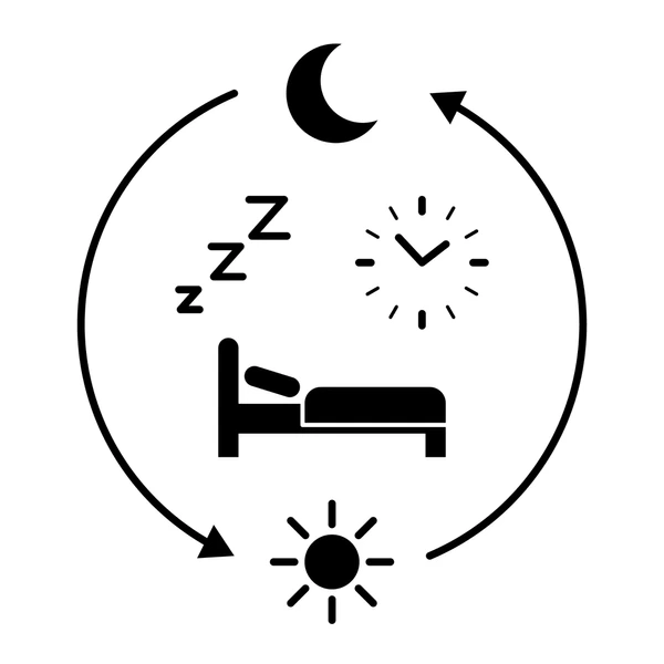 Illustration representing evening rest and relaxation rituals